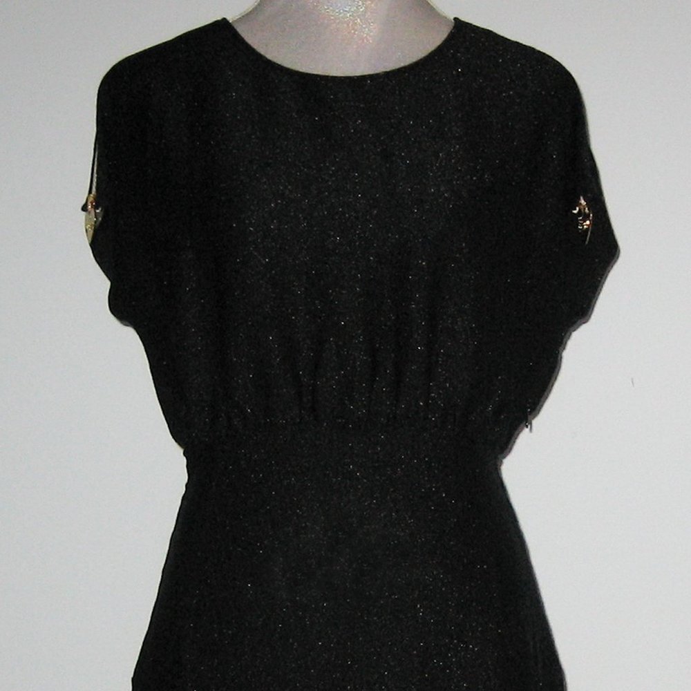 NWT LOVE MOSCHINO Zip Detailed METALLIC Jersey Mini Dress US 8 / 44 MSRP $375